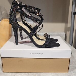 Jessica Simpson Multicolor Glitter Strappy Heels